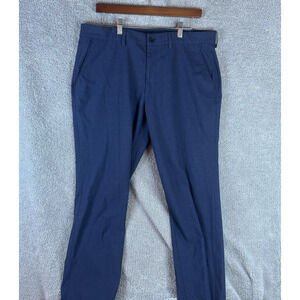 J.Crew Thompson Pants Mens 36x34 Navy Tapered Dress Flat Front Stretch